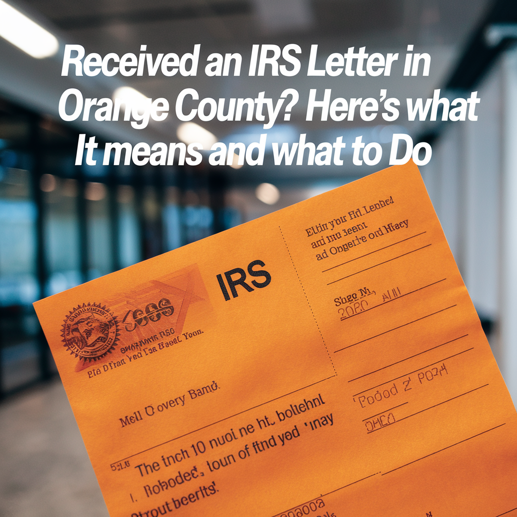 An irs letter from orange county explains what it means and what to do