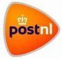 PostNL-logo: een oranje en gele driehoek met de tekst 