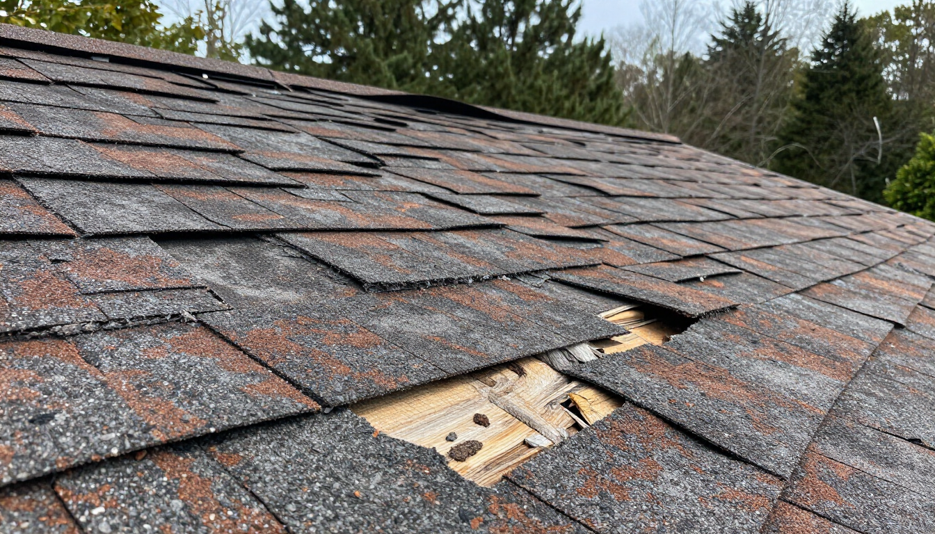 Damaged Roof Shingles