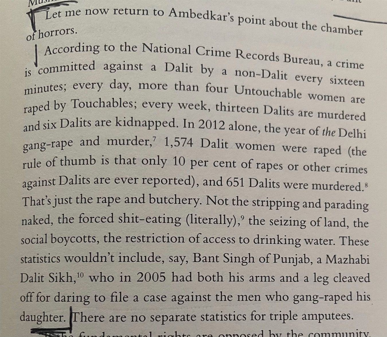 According to the national crime records bureau a crime committed against a dalit by a non-dalit every sixteen minutes every day