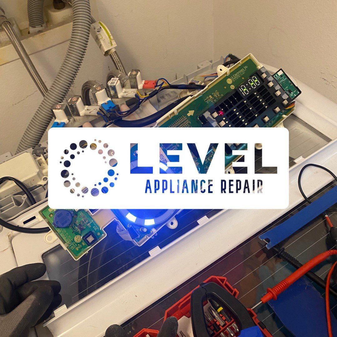 Washing machine disassembled for repair, with 