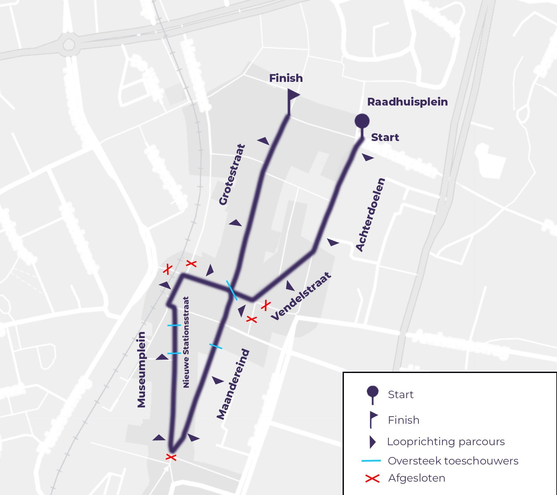 Parcourskaart Mijn City Run ede