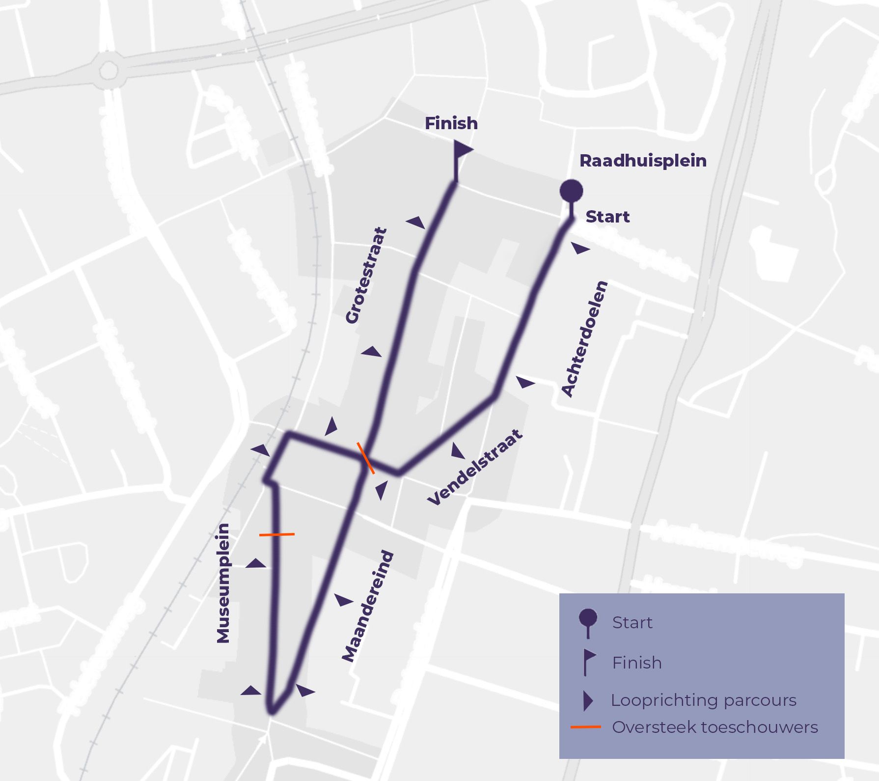 Parcourskaart Mijn City Run ede