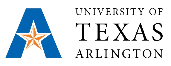 University of Texas at Arlington logo with blue and orange stylized “A” and star emblem