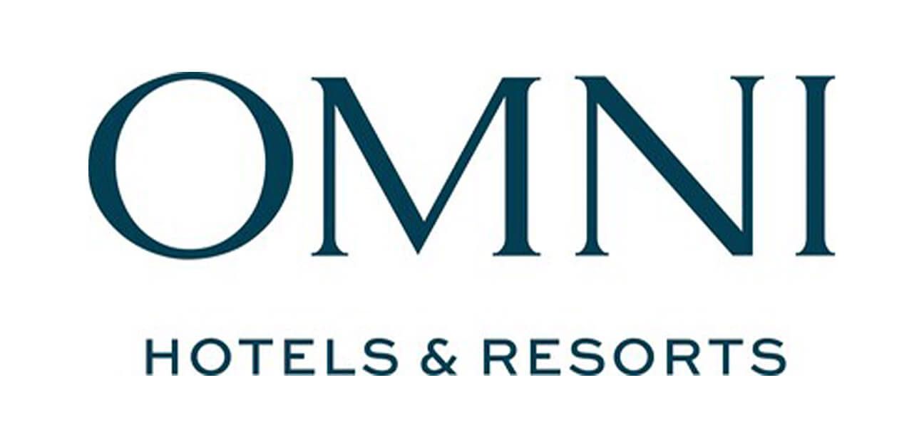 OMNI Hotels & Resorts logo in dark blue text on a white background
