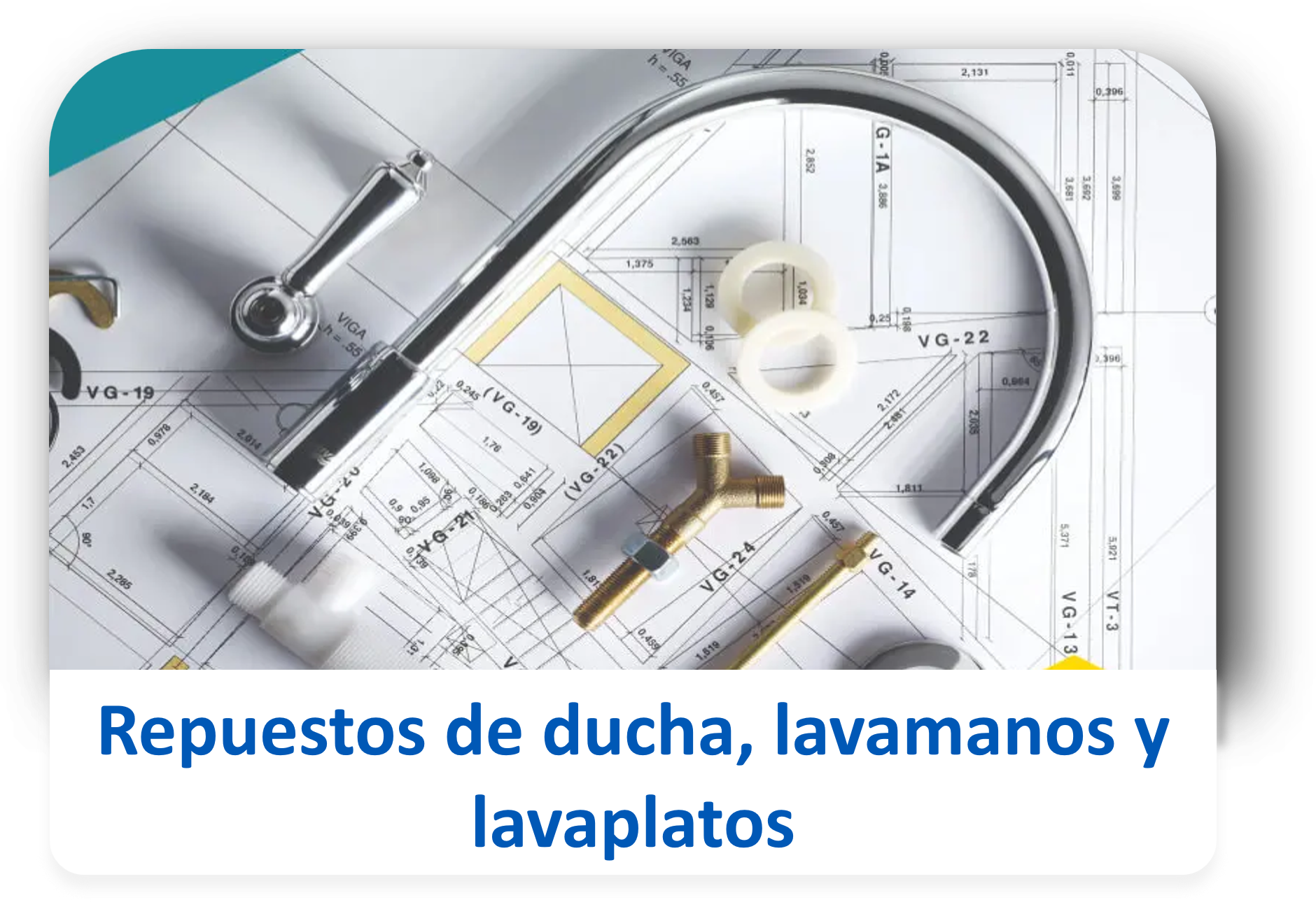 Repuestos de ducha, lavamanos y lavaplatos