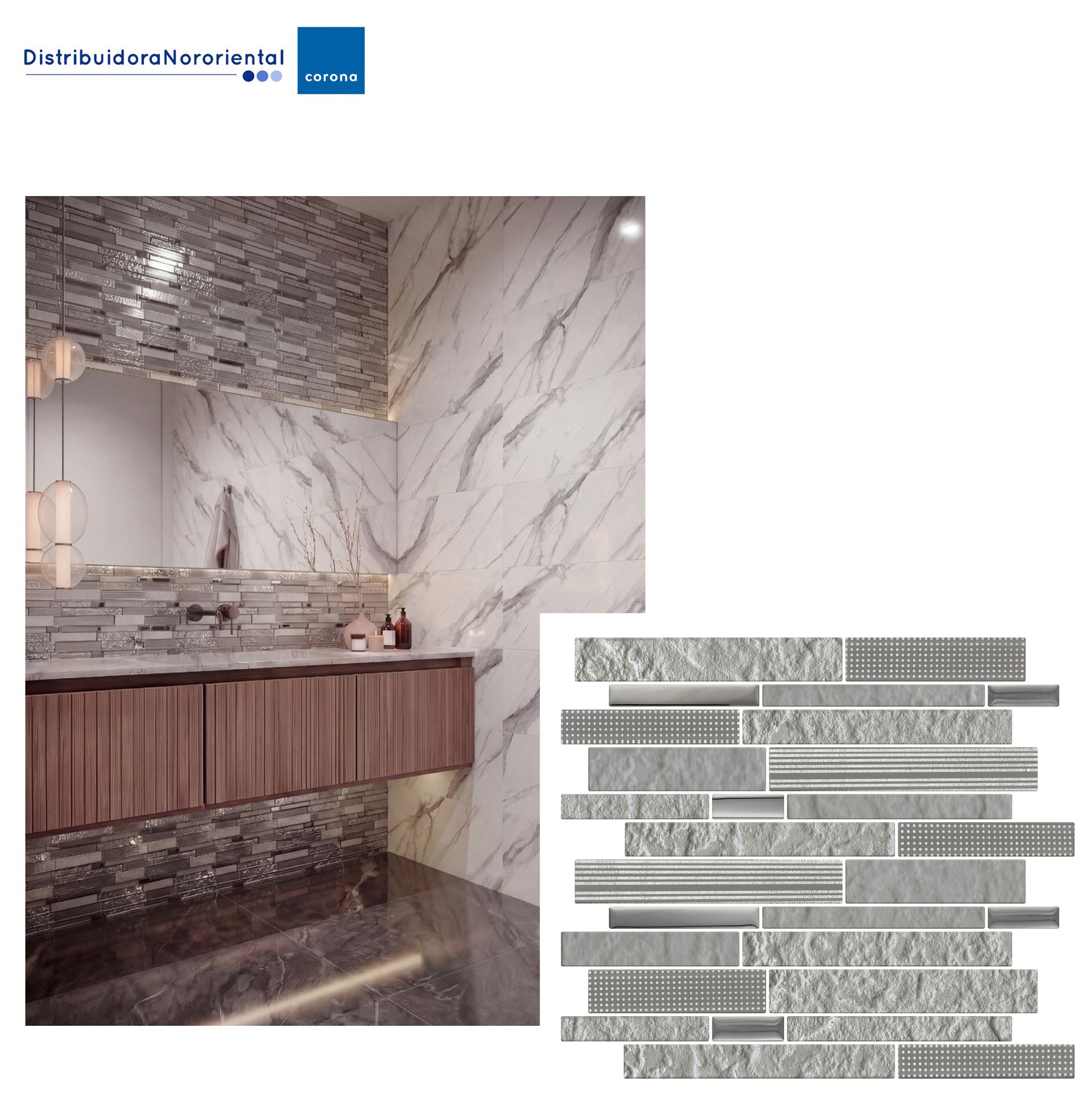 Mosaico Tareno gris