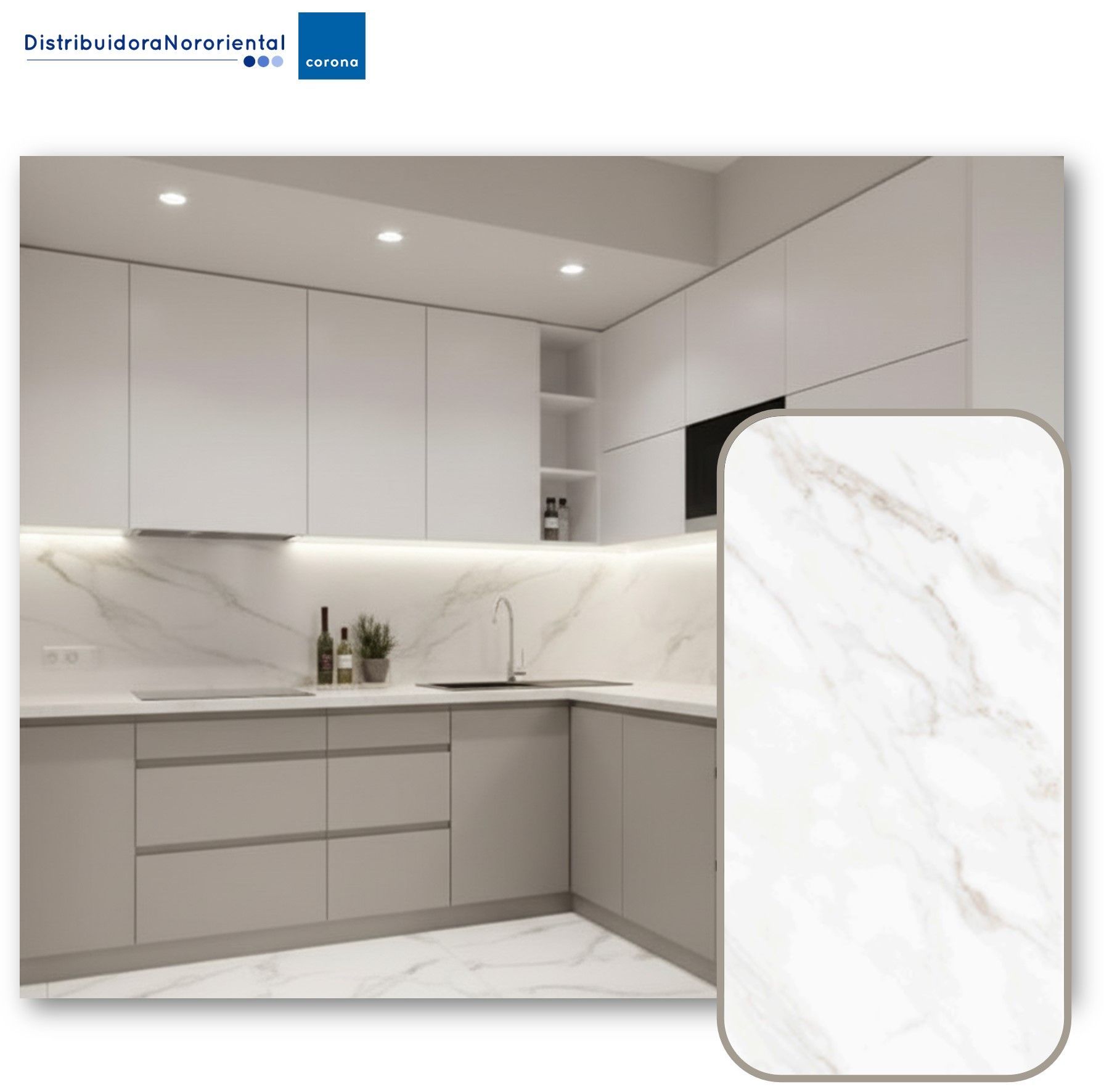 Porcelanato Brillante Corona Calacatta