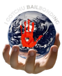 Hand holding a globe with a red handprint; "I Gotchu Bailbonding" text.