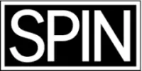 The spin logo is white on a black background.
