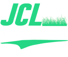 Green JCL logo with grass graphic and a swoosh underline