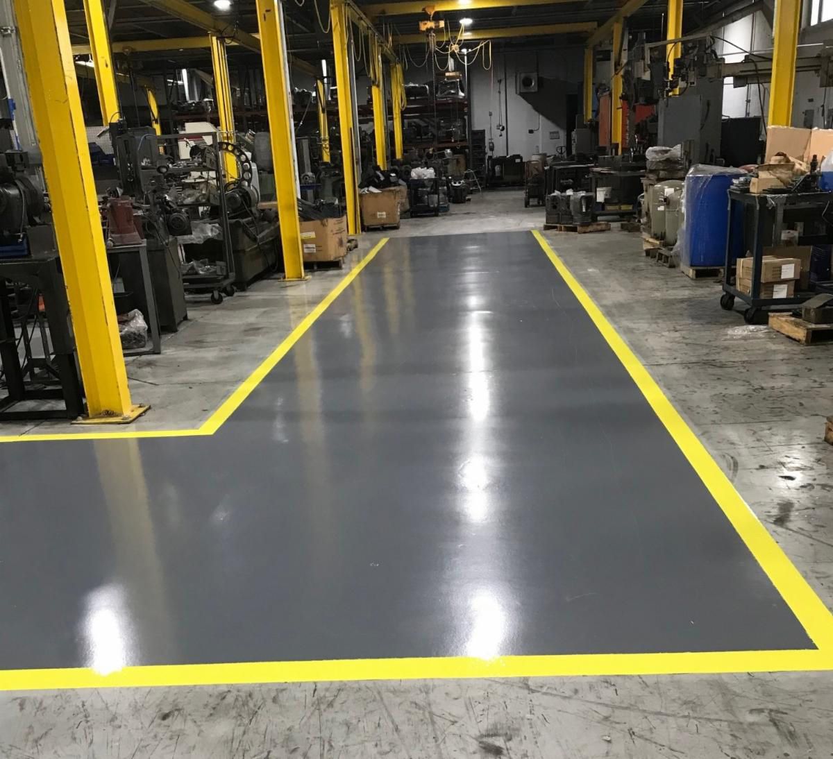 Yellow Lines on the Floor — Oceanside, NY — Industrial Floorworks