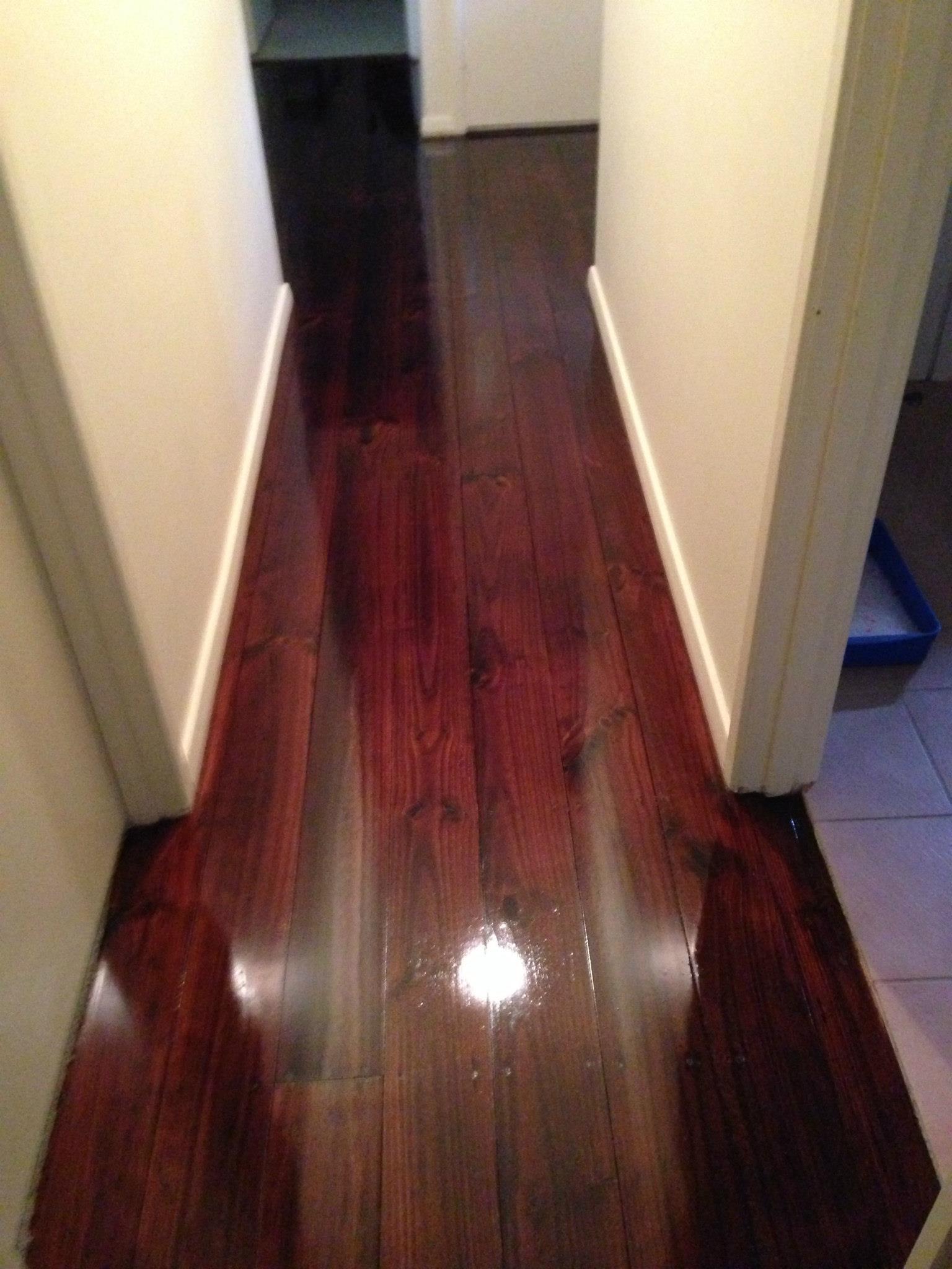 Dark Hardwood Polished Floor — Geelong, VIC — Fine Finish Floors