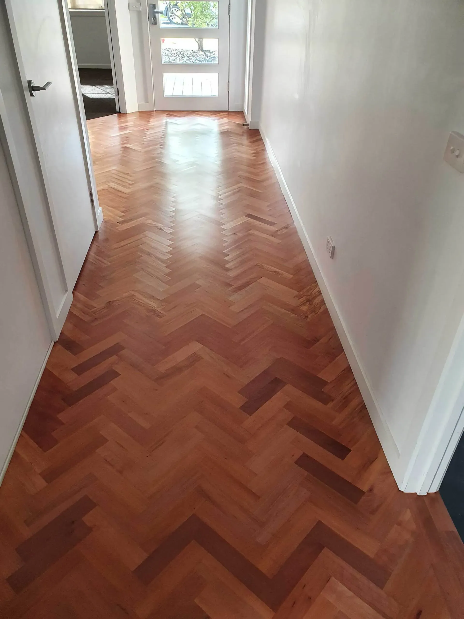 Brushbox Herringbone Parquetry — Geelong, VIC — Fine Finish Floors