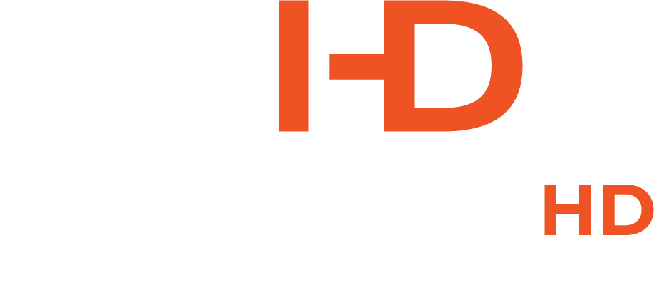 the letters i and d are orange and white on a white background .