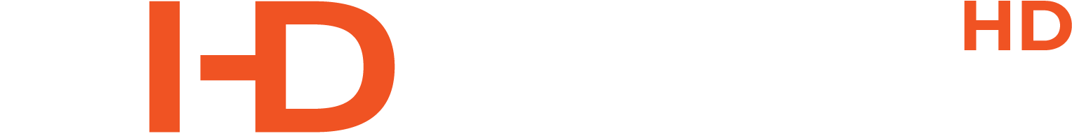 the letters i and d are orange and white on a white background .