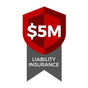 $5,000,000 Liability Insurance badge