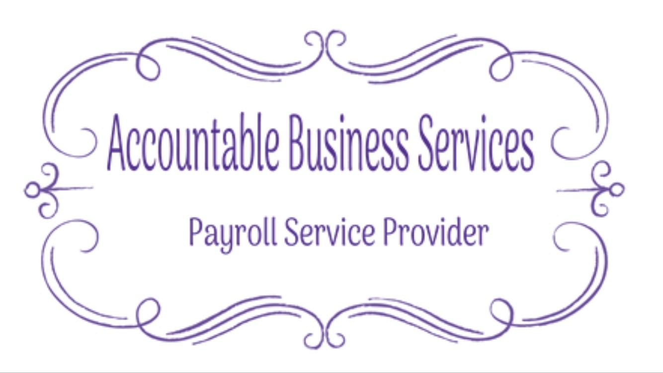 A logo for accountable business services payroll service provider