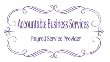 A logo for accountable business services payroll service provider