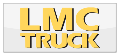 LMC TRUCK logo in yellow letters on a white background.