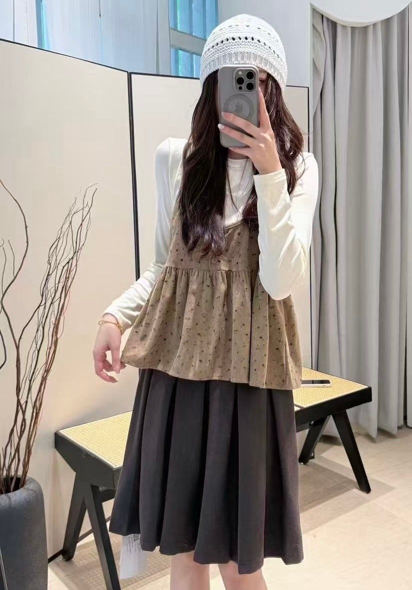 260916燈芯絨背心兩件套