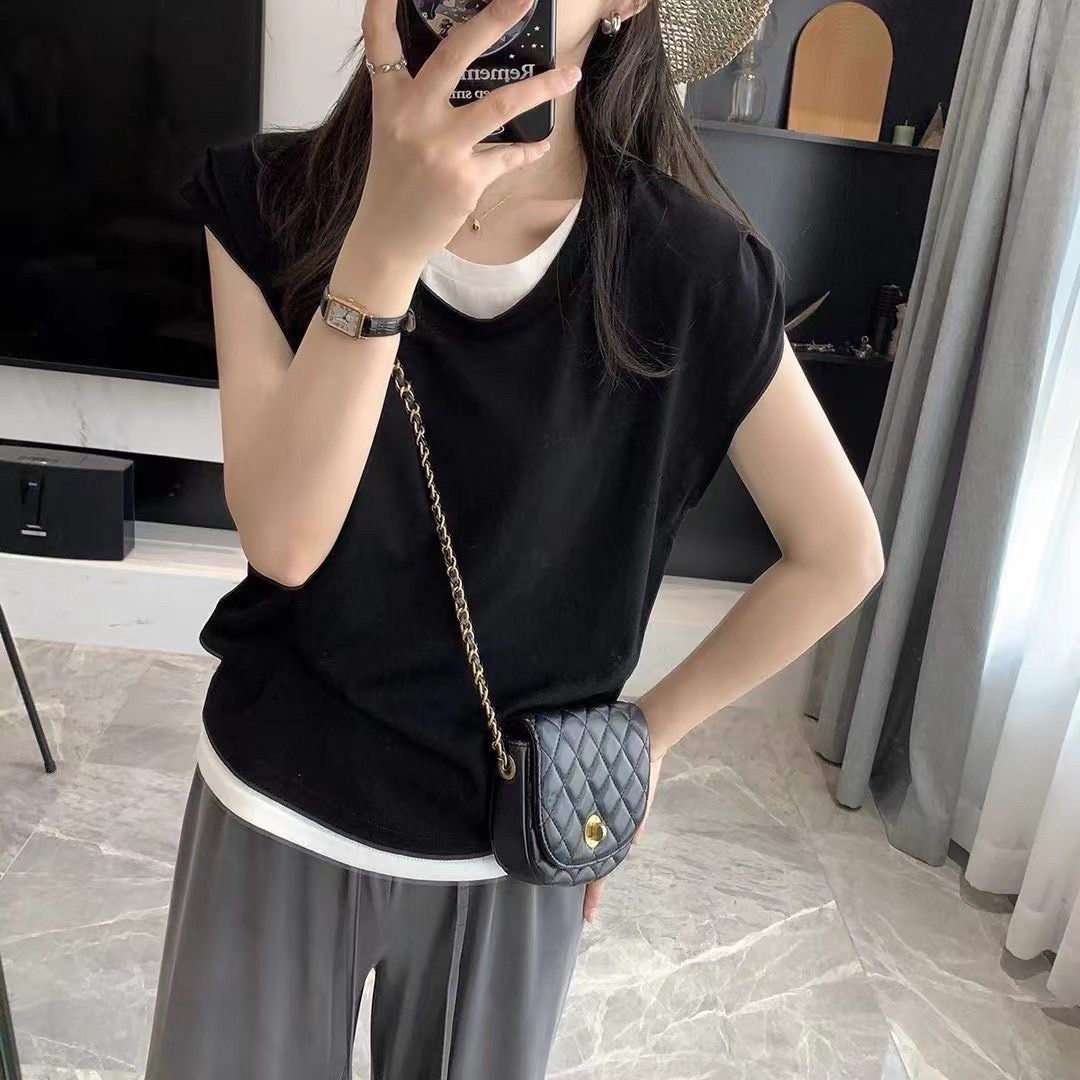 260704百搭簡約假兩件上衣