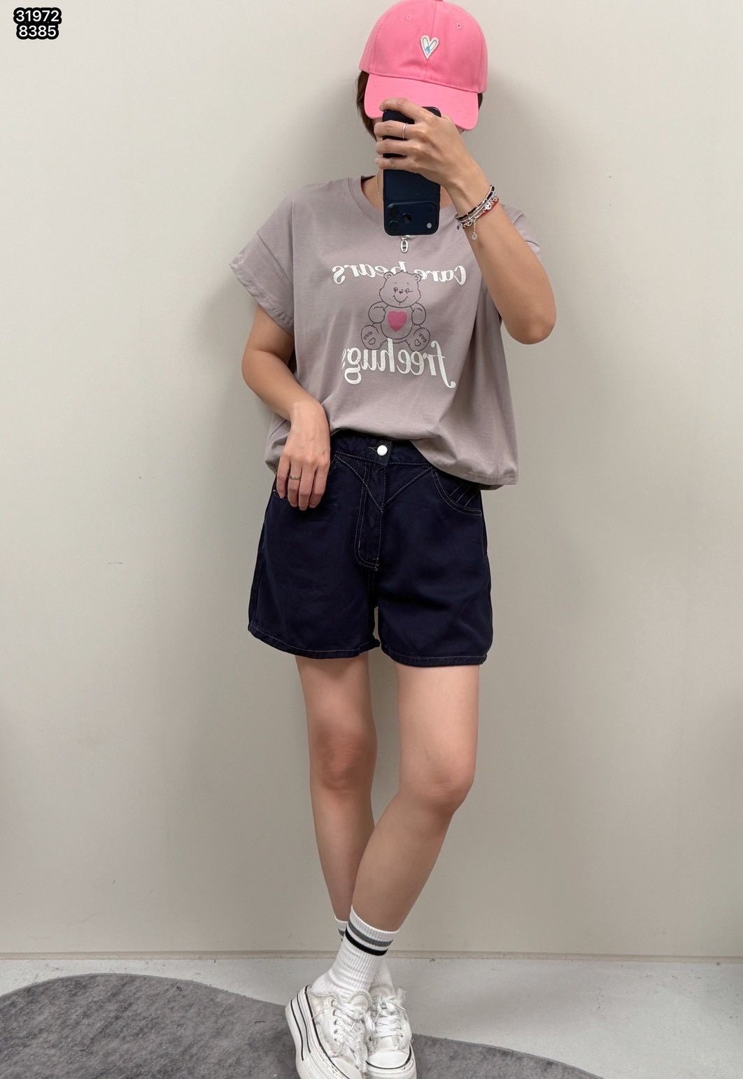 260705韓國Care Bears 愛心小熊微寬鬆剪裁ㄒ恤
