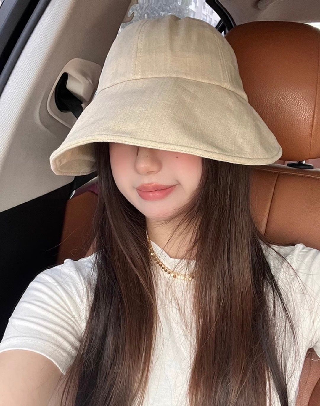 260709質感亞麻大帽簷防曬蝴蝶結帽