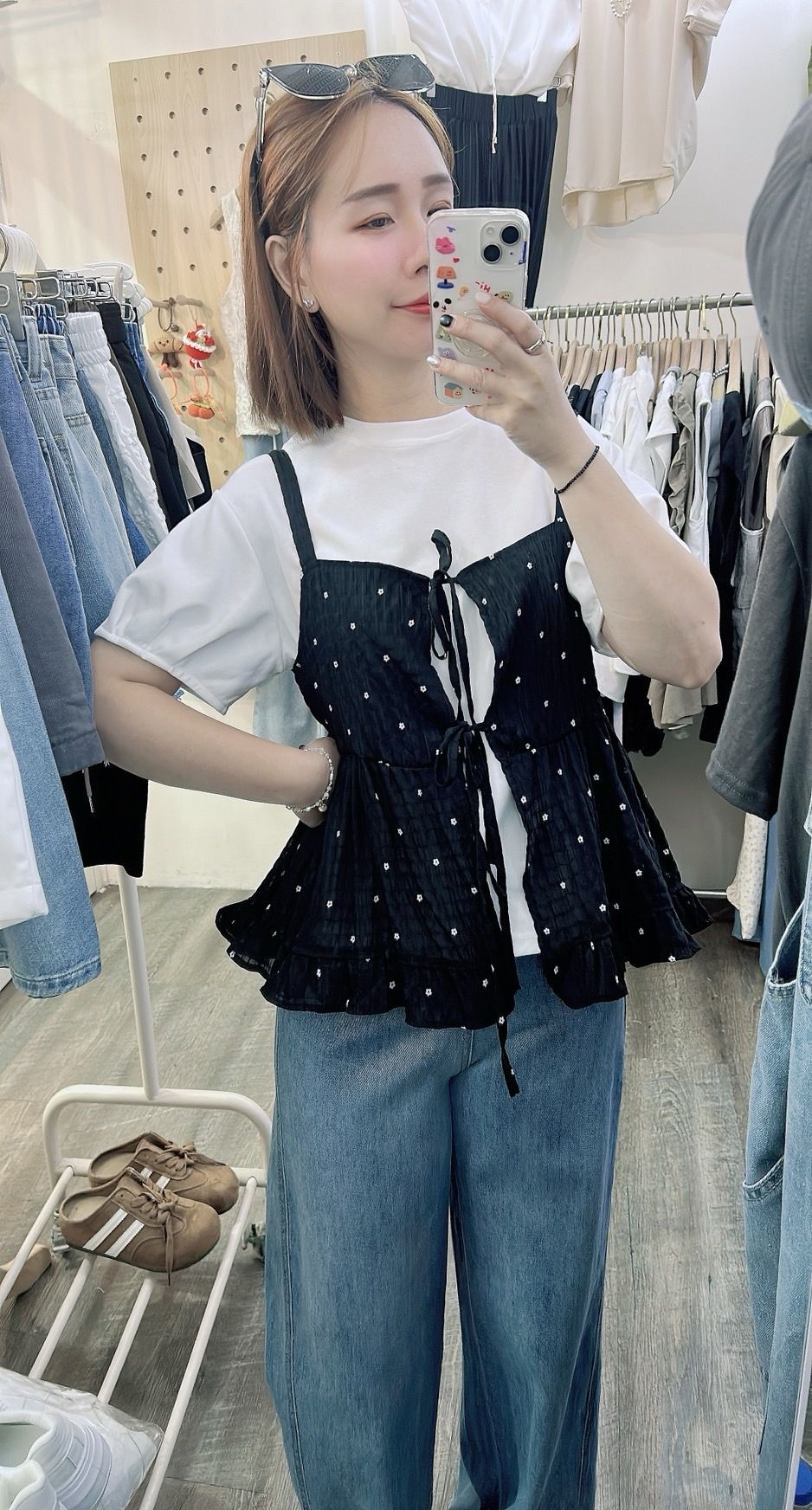 260711點點綁帶背心