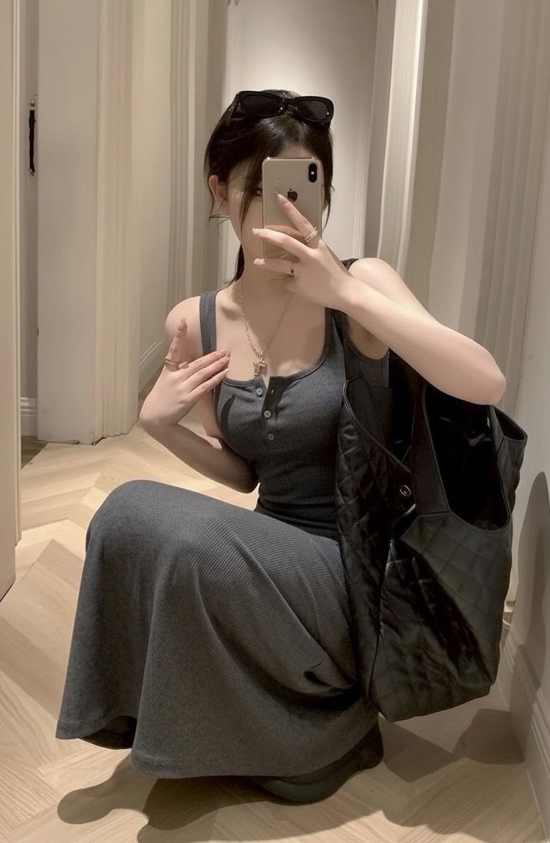 260713簡約彈力罩杯背心洋裝