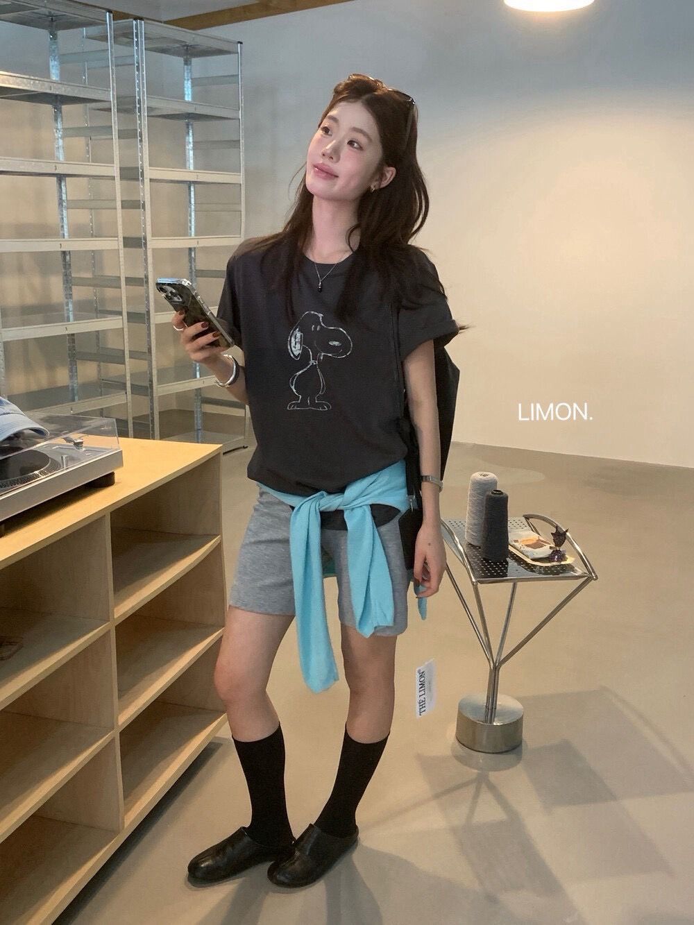 260725正版檸檬綠茶家史努比卡通寬鬆ㄒ恤