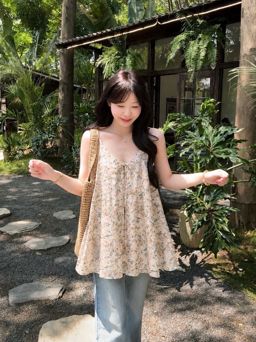 260727花語微光兩件式罩衫組