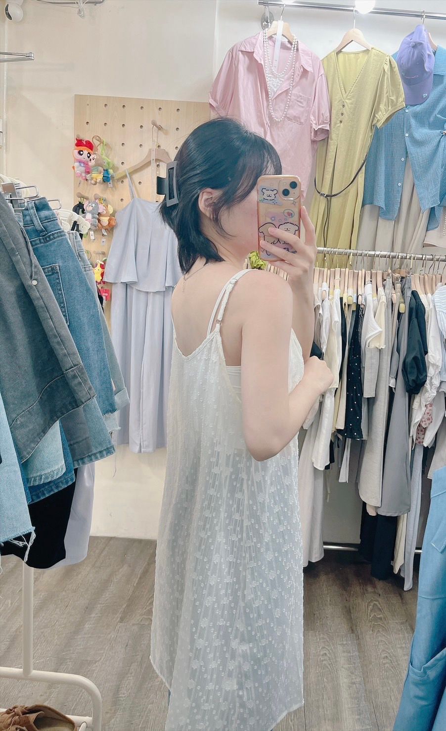 260728韓系小花透膚吊帶洋裝