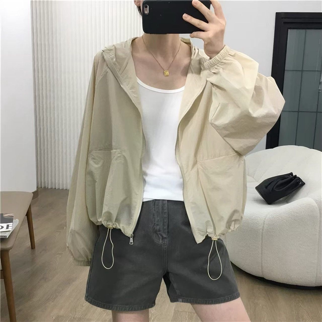 260806韓國休閒連帽百搭寬鬆外套