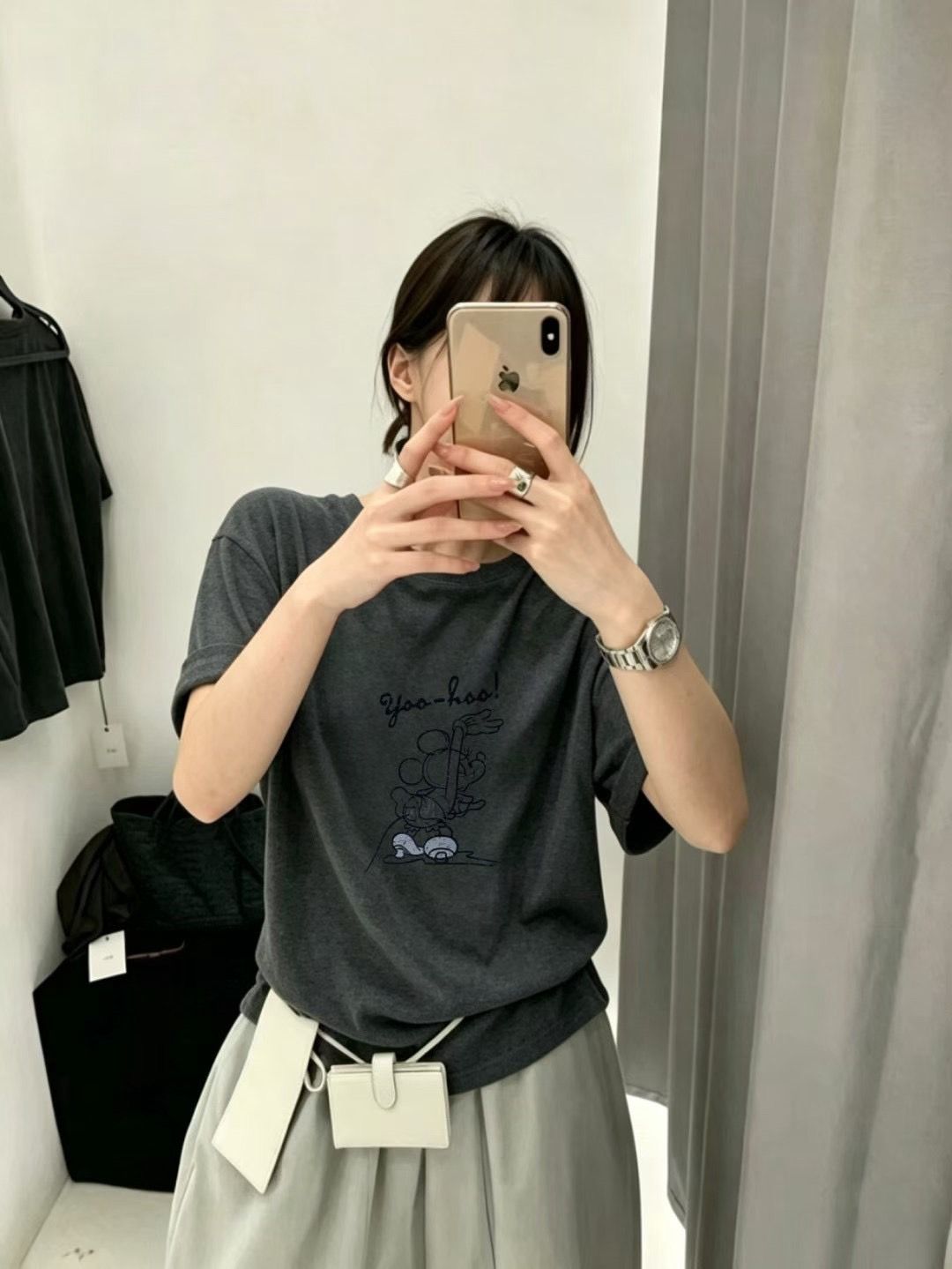 260816雲朵棉磨毛米奇印花短ㄒ恤
