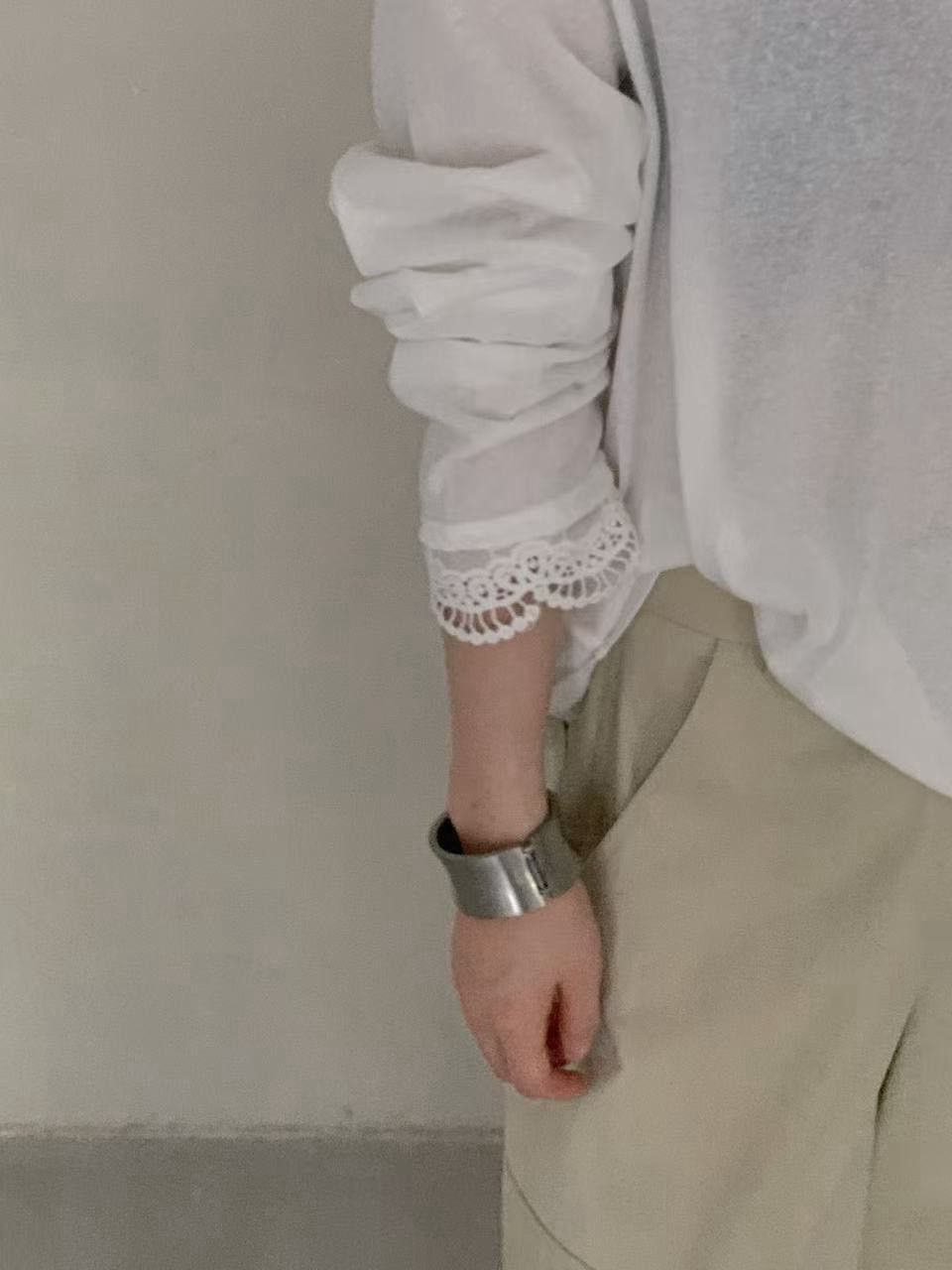 260817蕾絲花邊連帽上衣