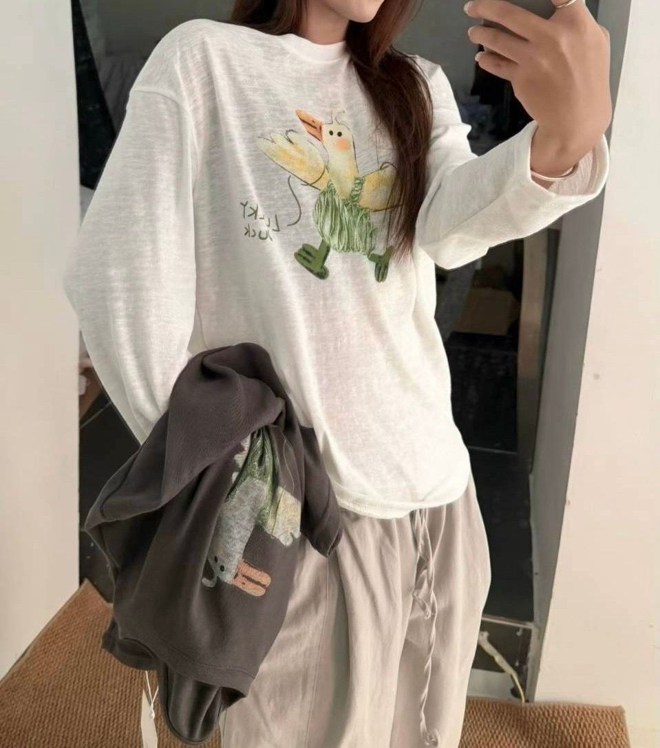 260908Lucky Duck 童趣塗鴉長袖上衣