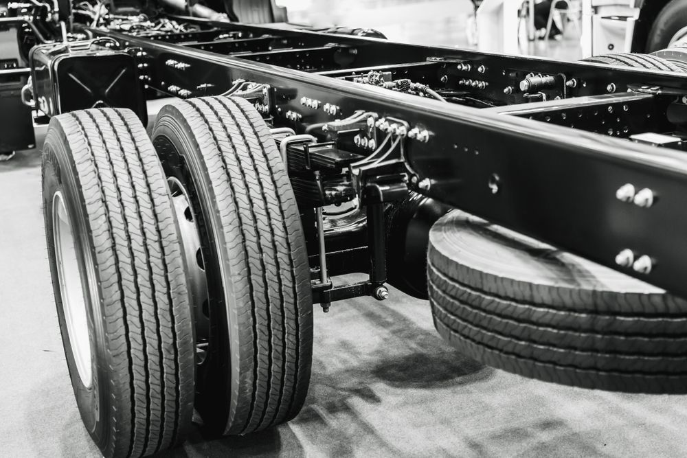 A Close-Up of A Truck Chassis with Two Rear Tires — Aust. Advanced Trailer Sales & Service in Berrimah, NT
