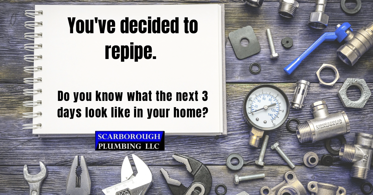 Whole house repiping process Gainesville FL Scarborough Plumbing PEX copper pipe replacement