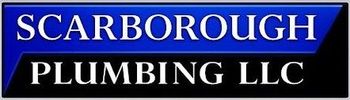 Scarborough Plumbing LLC Scarborough Plumbing LLC logo, white text on a blue and black background.