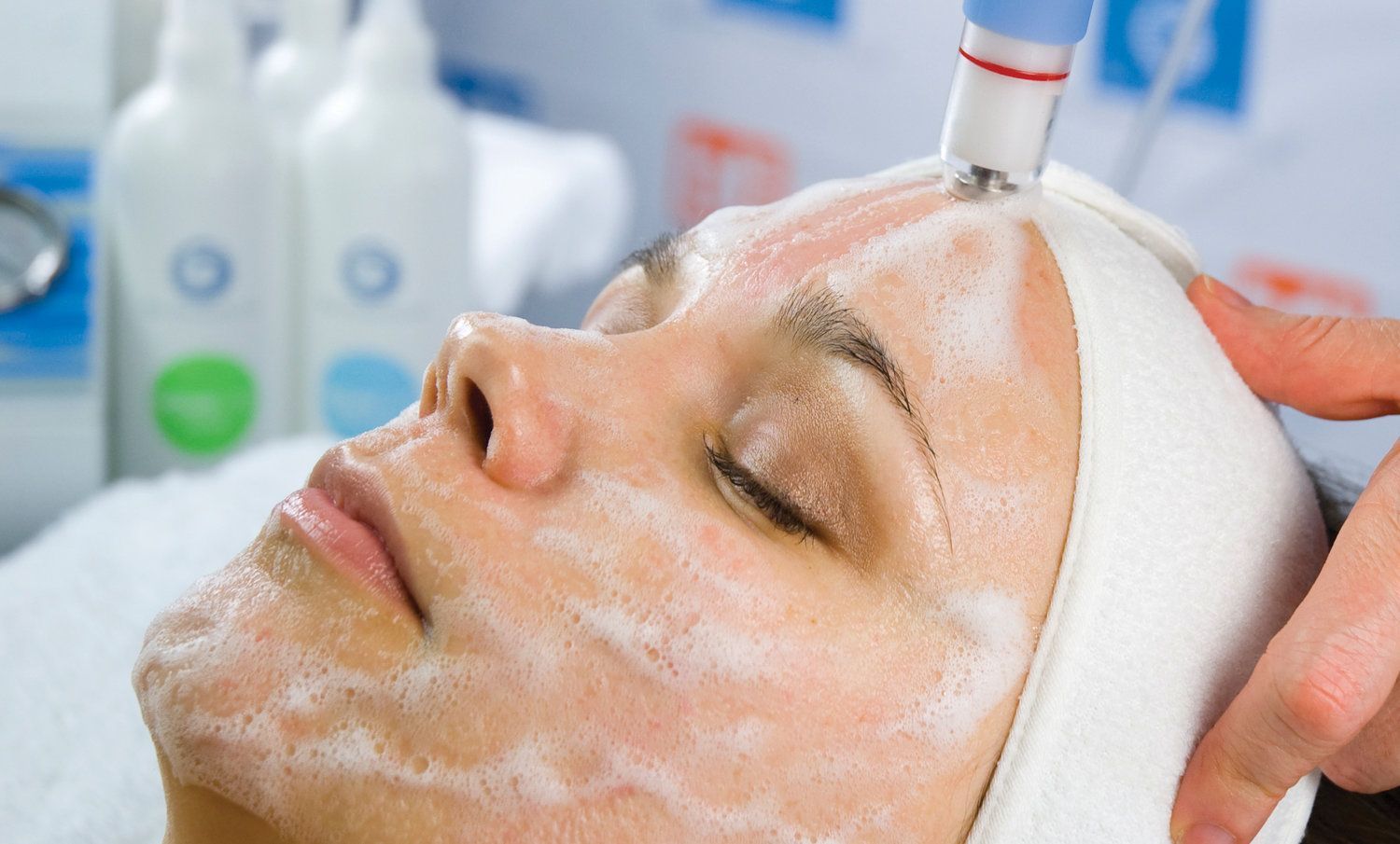professional facial exfoliation treatment improving skin texture