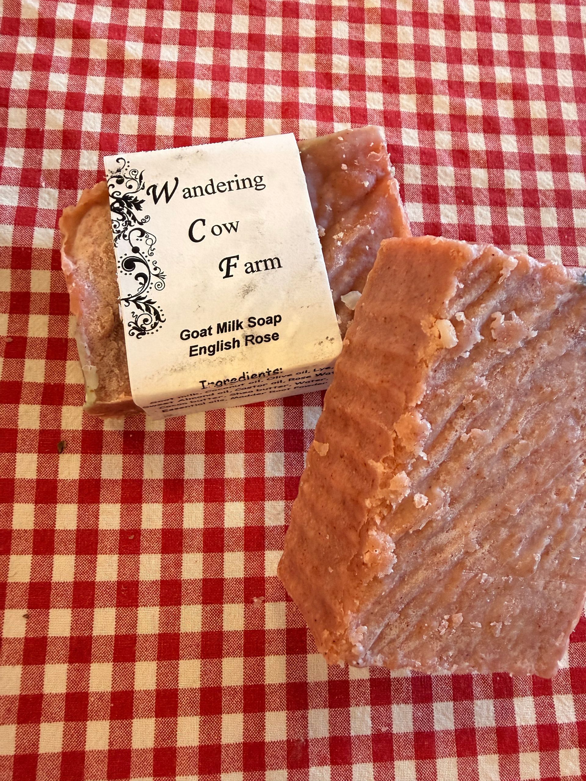 Wandering Cow Farm Soap - English Rose