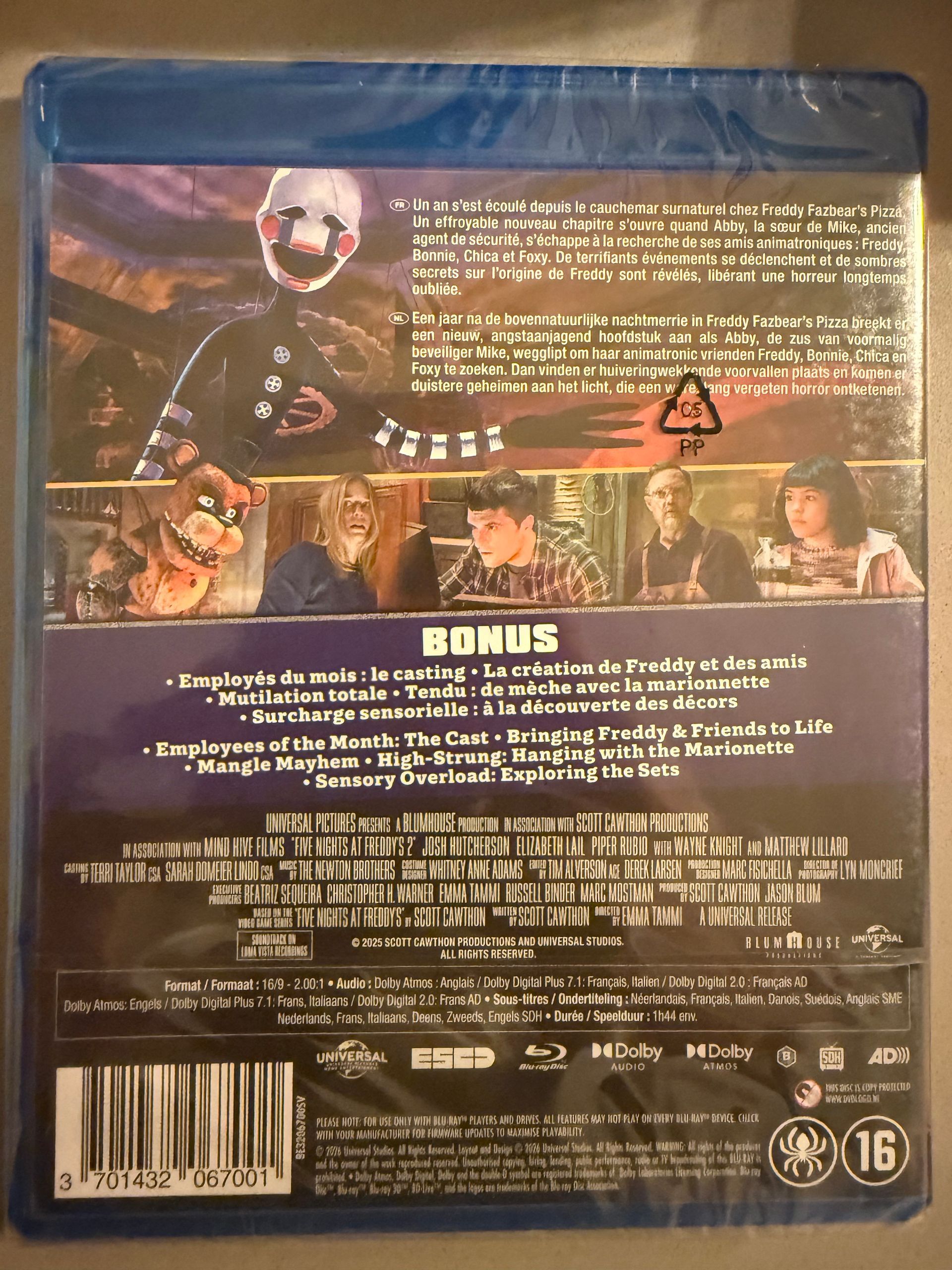 Five Nights at Freddy’s 2 – Blu-ray – Nieuw & Geseald