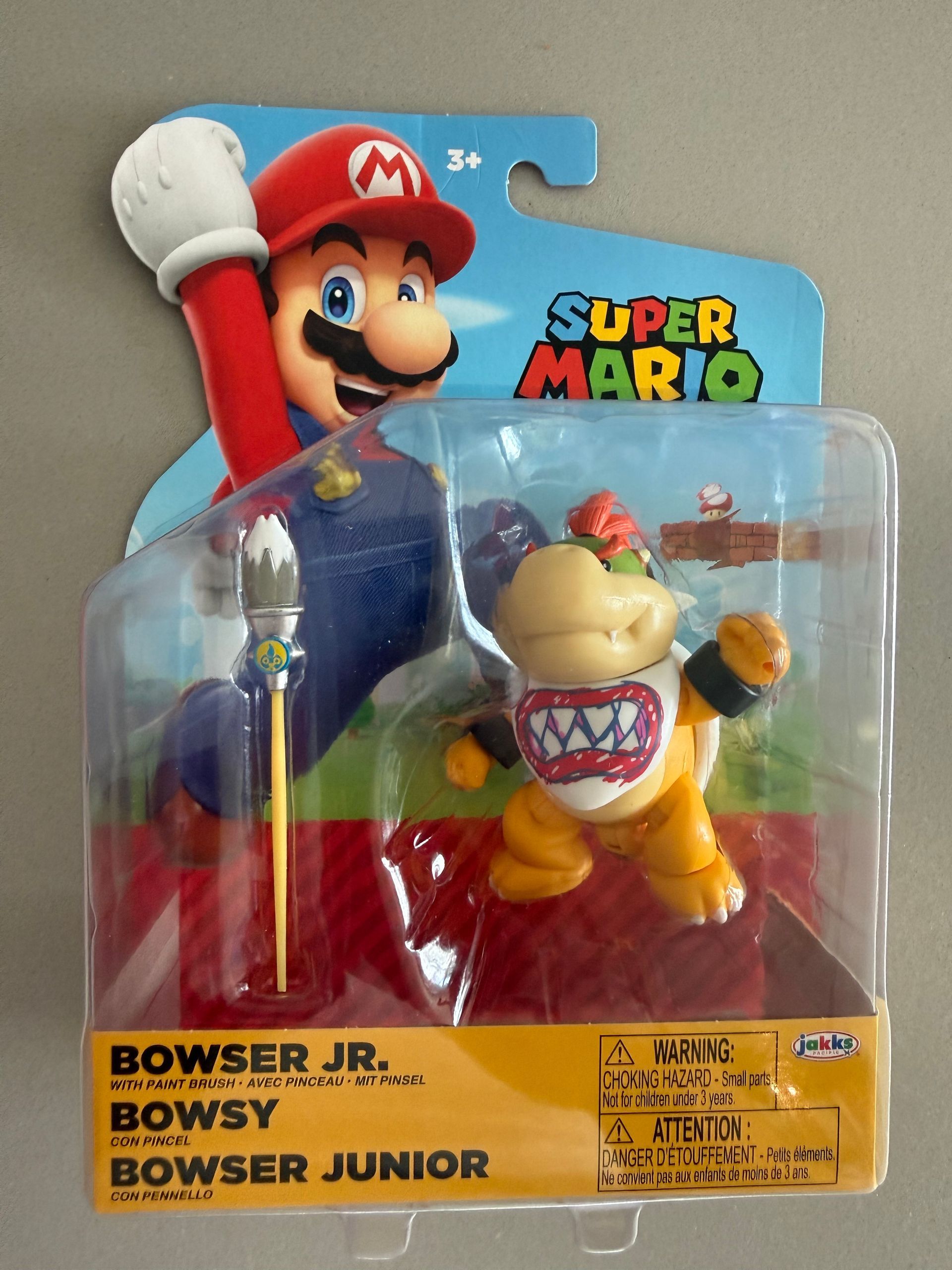 Super Mario – Bowser Jr. met Paint Brush – JAKKS Pacific – in verpakking