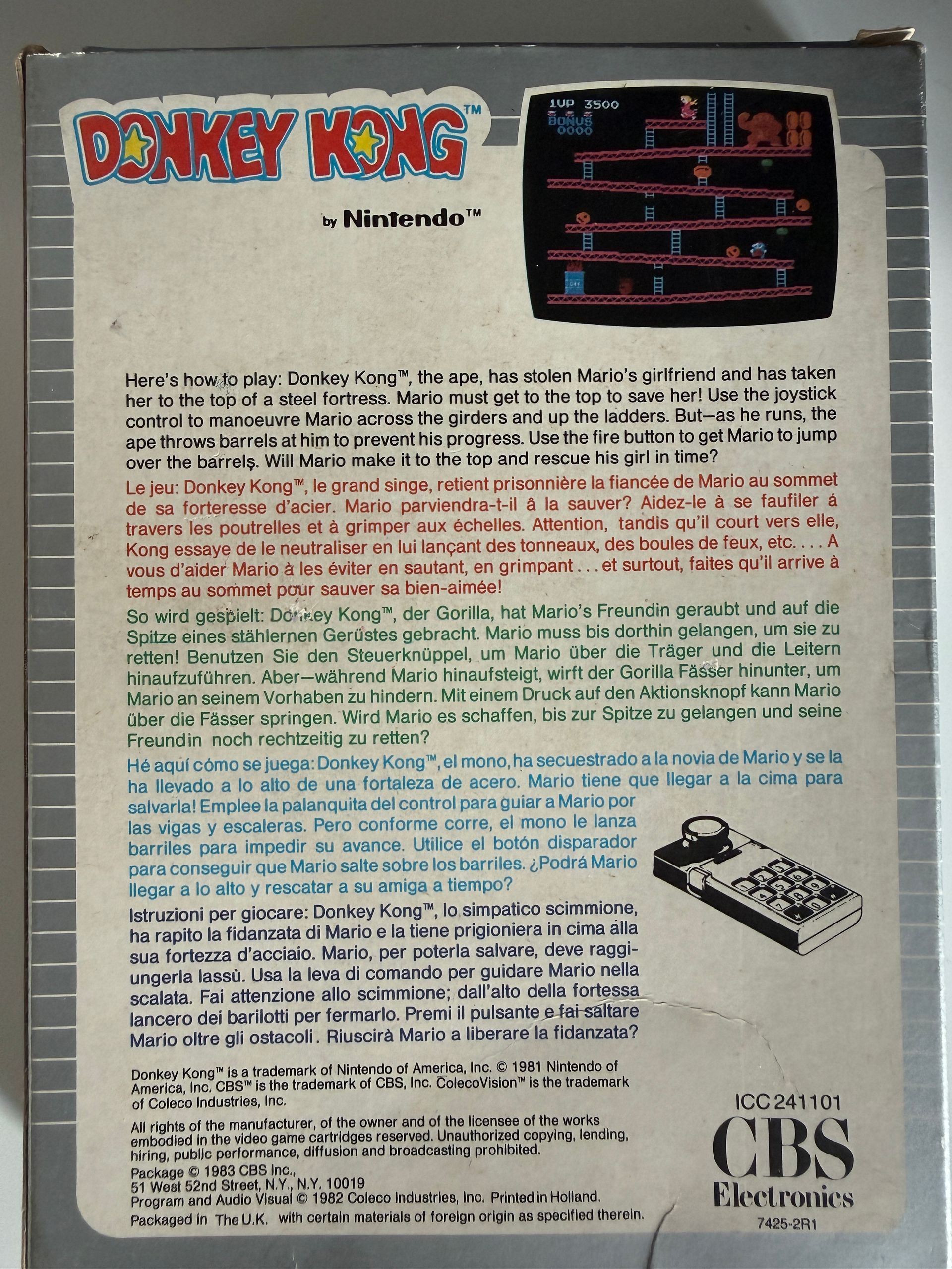 Donkey Kong – ColecoVision – CBS Electronics – 1983 – Boxed