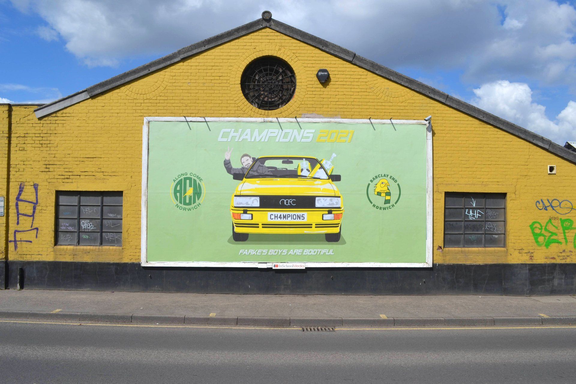 On the Stall City logo yellow