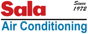 Sala Air Conditioning logo with red and blue text, “Since 1972” in the corner
