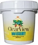 A bucket of clearview total alkalinity with a frog on it.