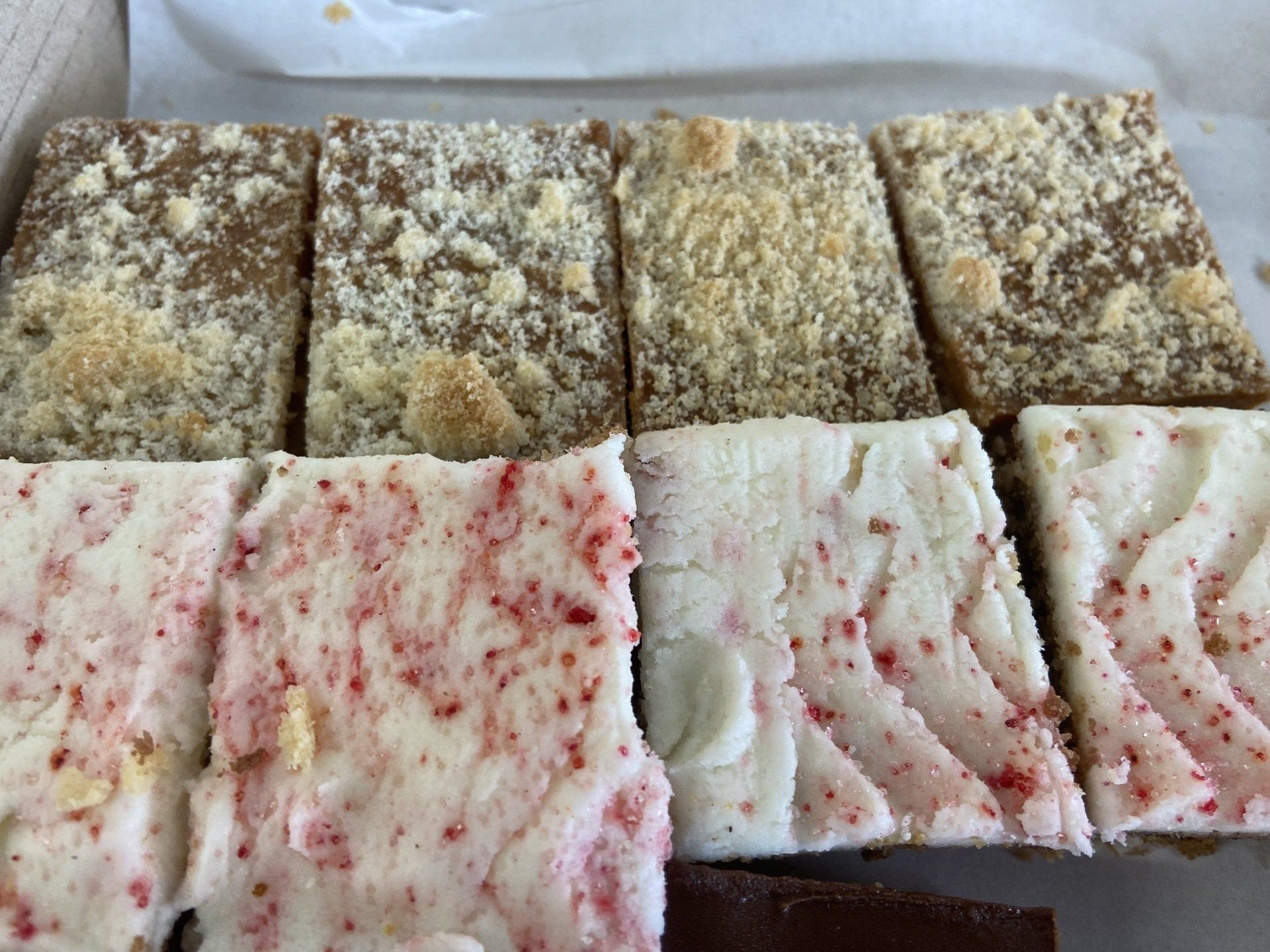 Box of slices - celebratory morning tea.