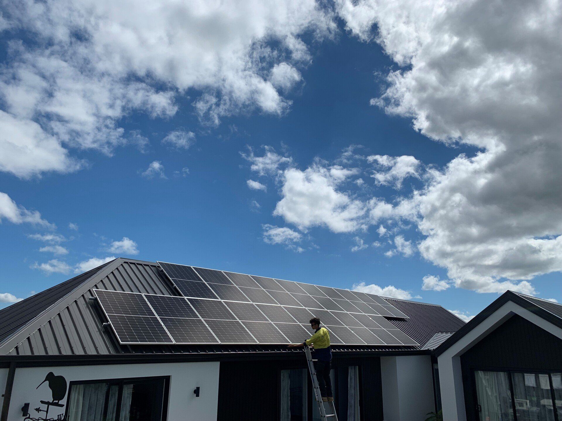 Solar panels on residential home